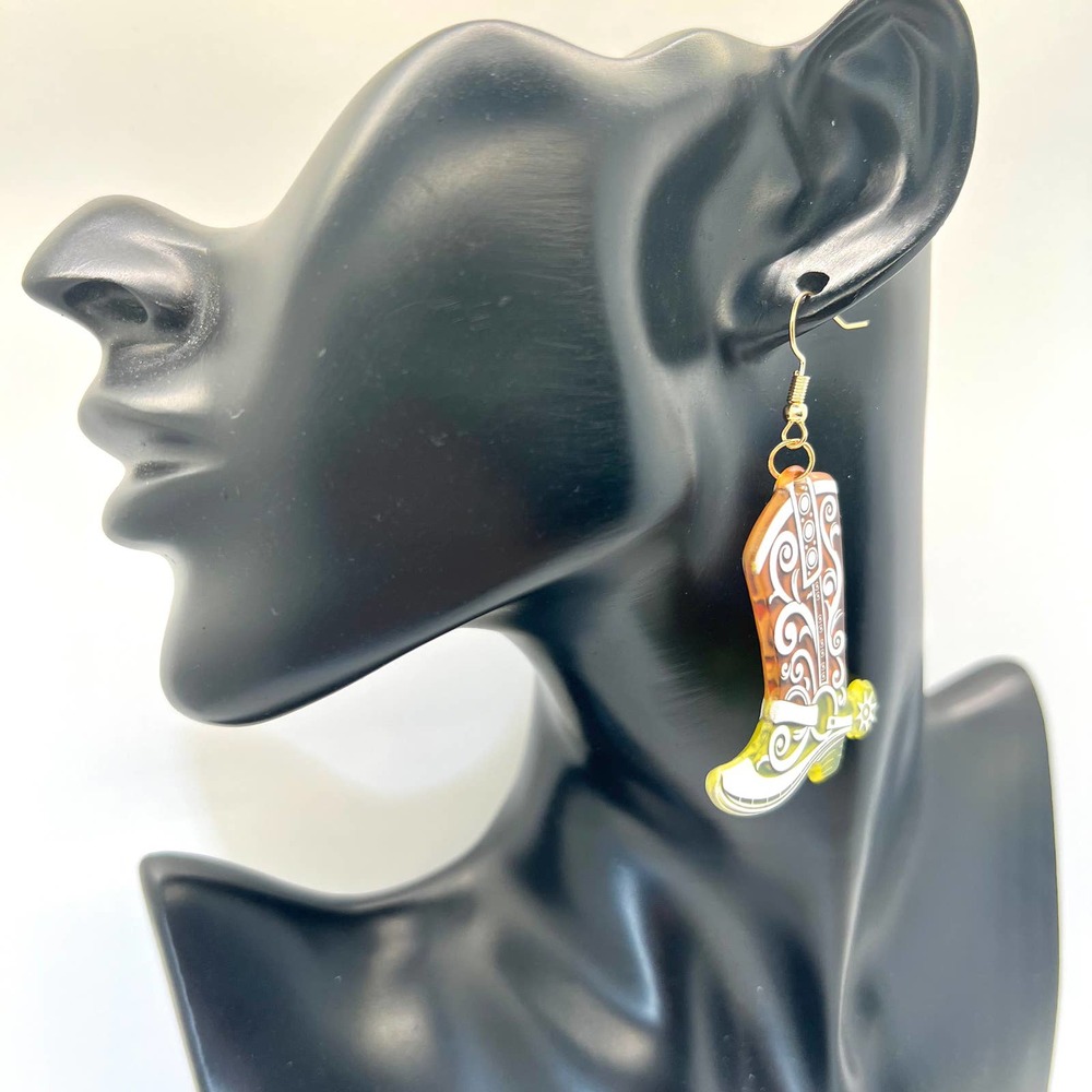 Cowboy Boot Earrings - Cowgirl Earrings - Texas Earrings - Shoe Earrings - Cute - Picture 11 of 11